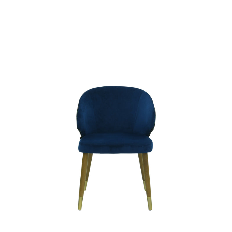 Scaun albastru din catifea sau piele ✔ model CAPRICE