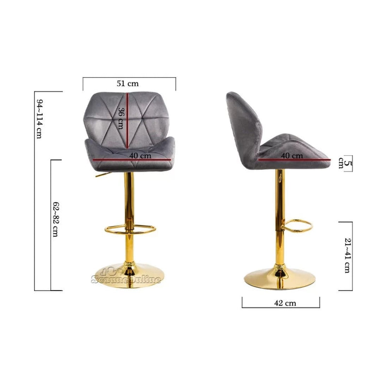 SCAUN DE BAR DIN CATIFEA ABS 148 - EScaune