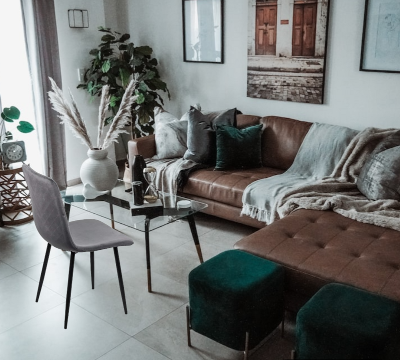 SCAUN LIVING DIN CATIFEA CU PICIOARE NEGRE BUC 208 - EScaune