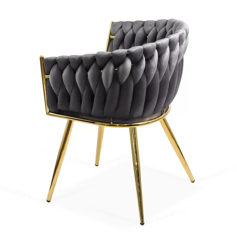 SCAUN MODERN DIN CATIFEA SI CADRUL AURIU BUC 261 - EScaune