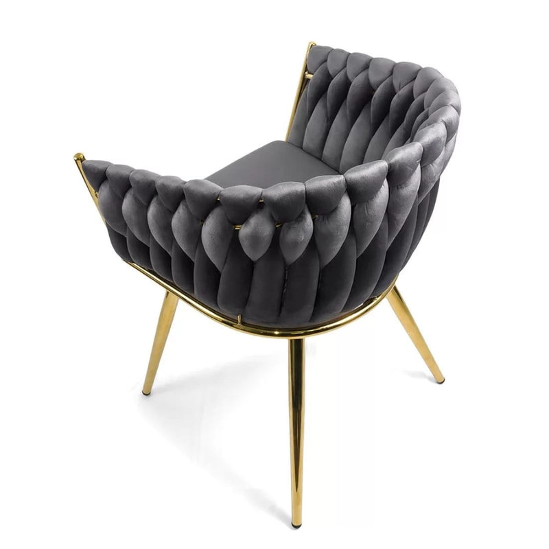 SCAUN MODERN DIN CATIFEA SI CADRUL AURIU BUC 261 - EScaune