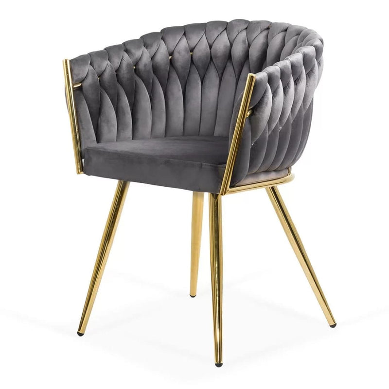 SCAUN MODERN DIN CATIFEA SI CADRUL AURIU BUC 261 - EScaune