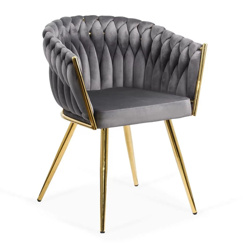 SCAUN MODERN DIN CATIFEA SI CADRUL AURIU BUC 261 - EScaune