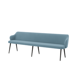 Bancheta catifea ZOE culoare ALBASTRU DESCHIS