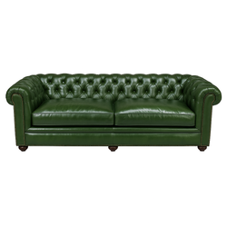 Canapea chesterfield GYMA piele VERDE INCHIS