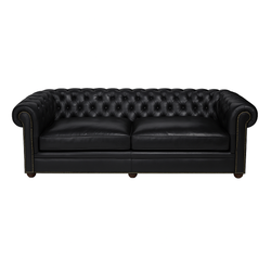 Canapea piele NEAGRA | model GYMA
