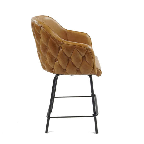 SCAUN DE BAR DIN PIELE DE BIVOL DELIO 65 - EScaune
