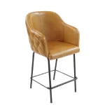 SCAUN DE BAR DIN PIELE DE BIVOL DELIO 65 - EScaune