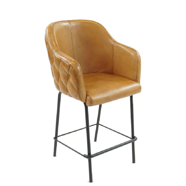SCAUN DE BAR DIN PIELE DE BIVOL DELIO 65 - EScaune