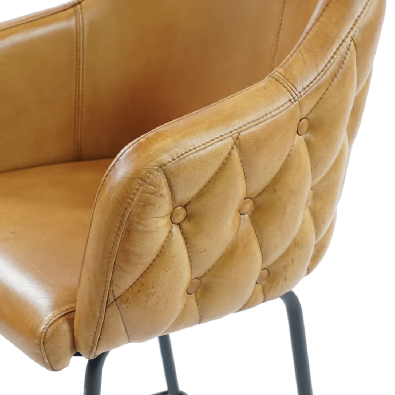 SCAUN DE BAR DIN PIELE DE BIVOL DELIO 65 - EScaune