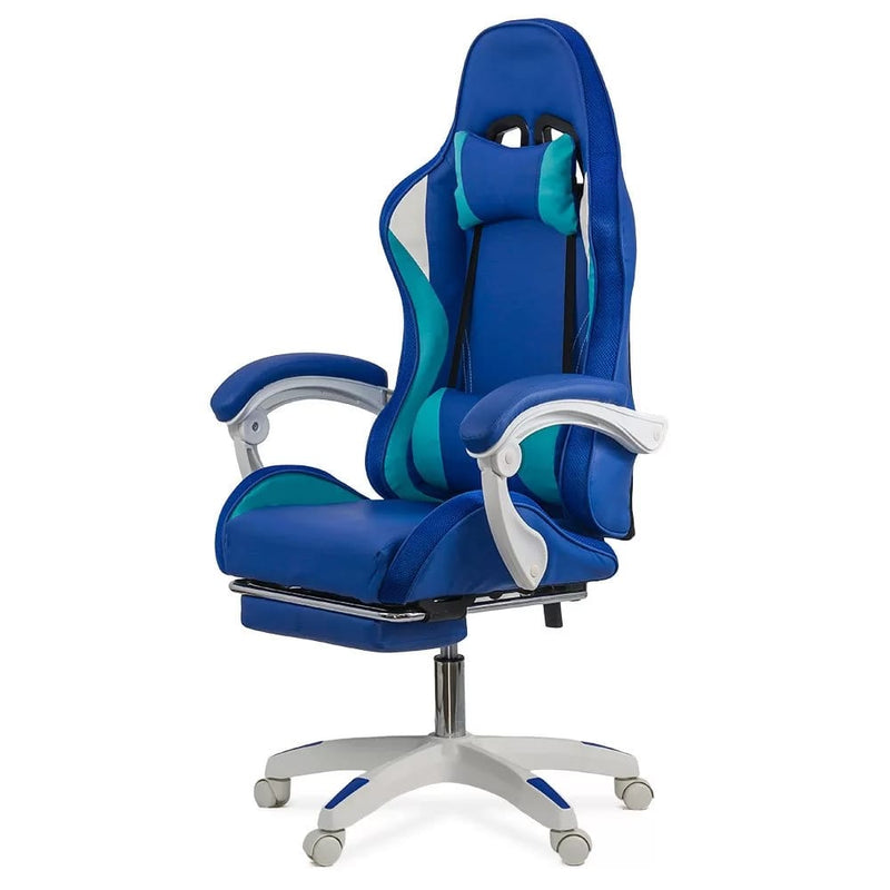 SCAUN GAMING DE BIROU PENTRU BAIETI CU LUMINI RGB SI SUPORT PICIOARE OFF 298 - EScaune