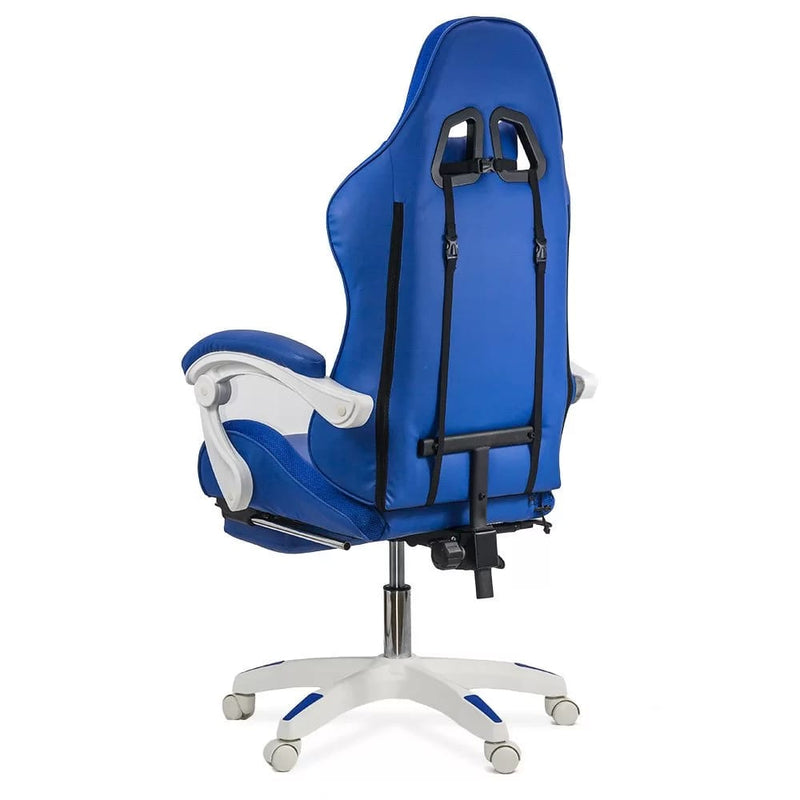 SCAUN GAMING DE BIROU PENTRU BAIETI CU LUMINI RGB SI SUPORT PICIOARE OFF 298 - EScaune