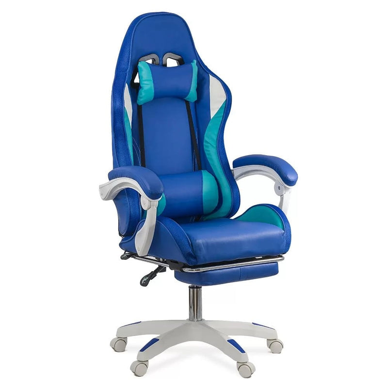 SCAUN GAMING DE BIROU PENTRU BAIETI CU LUMINI RGB SI SUPORT PICIOARE OFF 298 - EScaune
