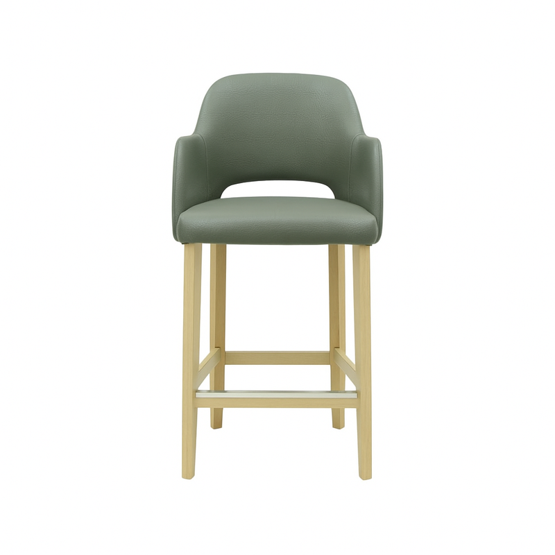 Scaun bar piele VERDE | model APRIL