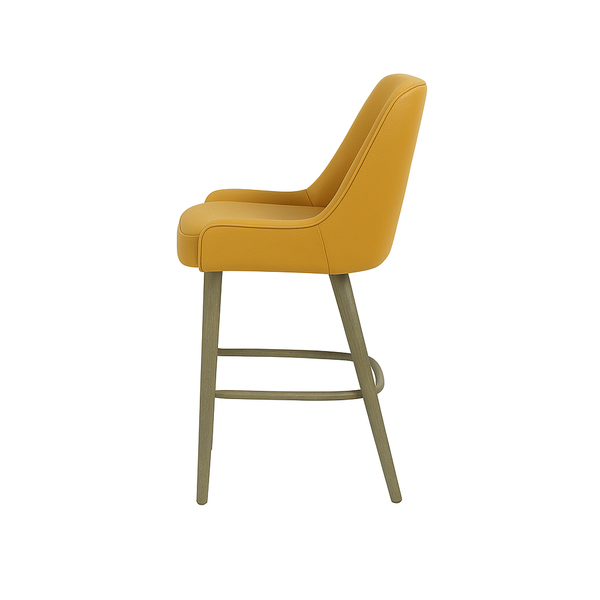 Scaun bar piele GALBENA | model GINA