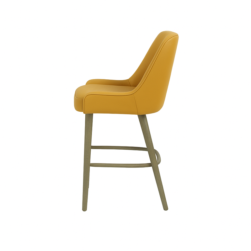 Scaun bar piele GALBENA | model GINA