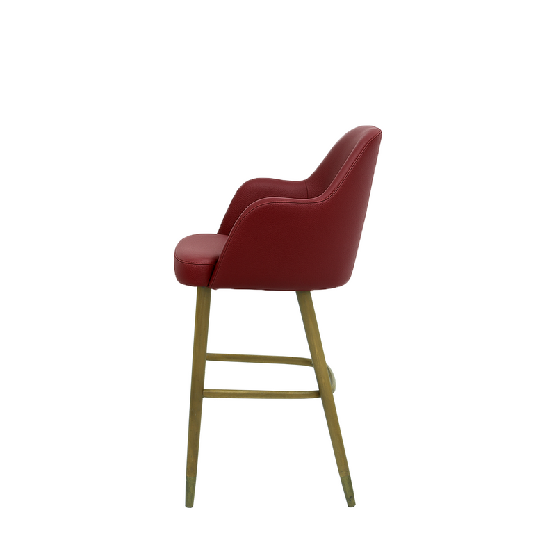 Scaun bar piele VERDE | model PINO