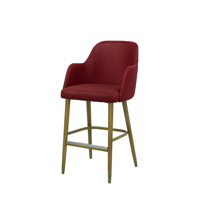Scaun bar piele VERDE | model PINO