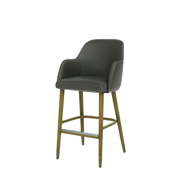 Scaun bar piele VERDE | model PINO