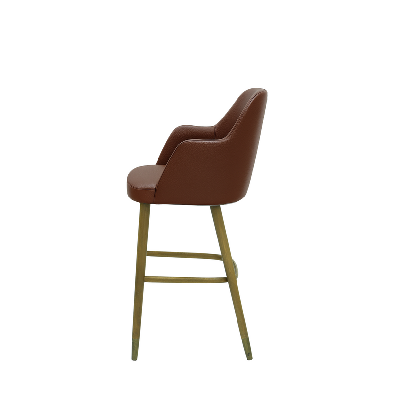 Scaun bar piele VERDE | model PINO