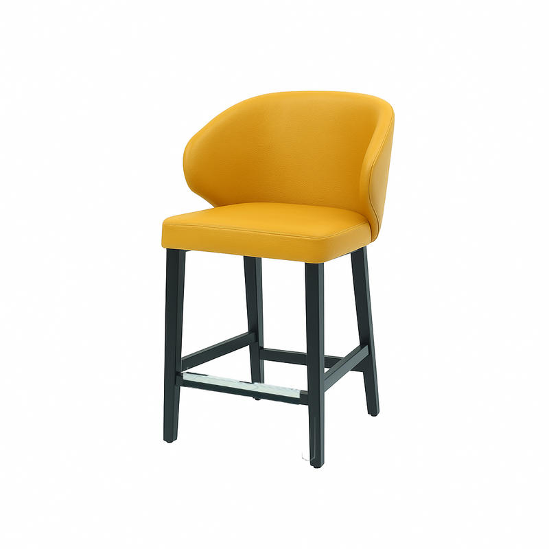 Scaun bar piele naturala VERDE | model CAPRICE