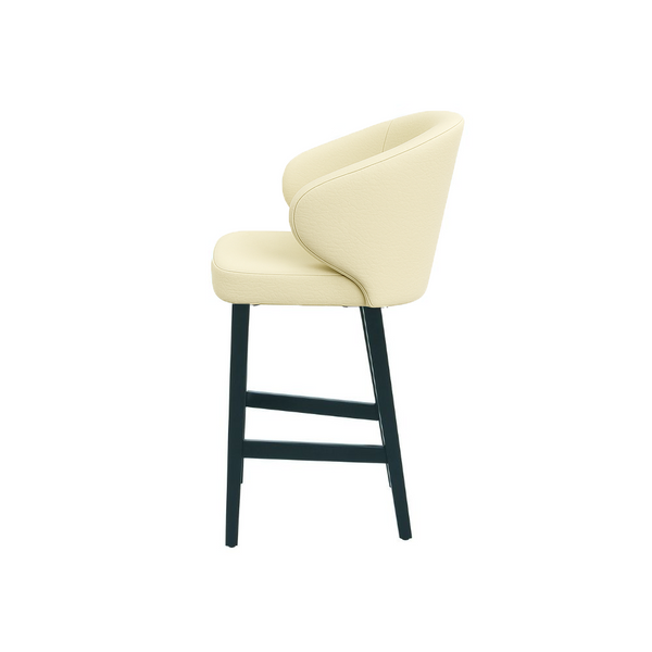 Scaun bar piele naturala BEJ | model CAPRICE
