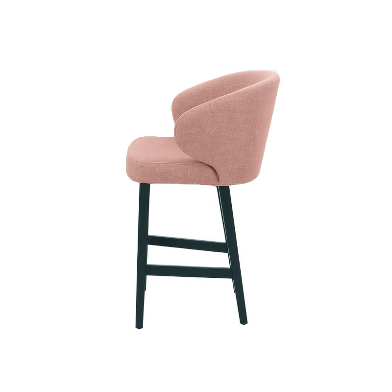 Scaun de bar catifea GALBENA | model CAPRICE