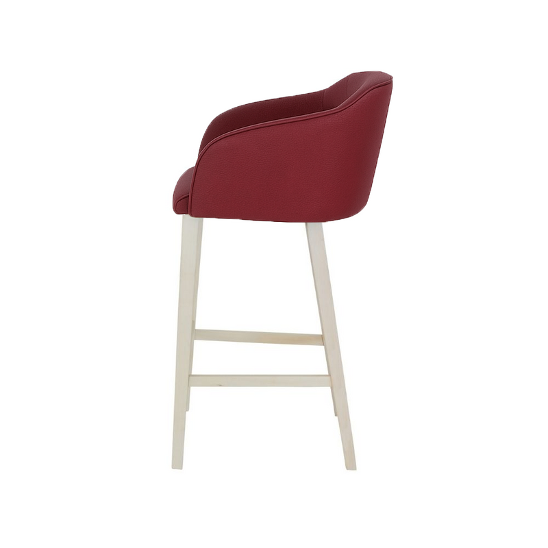 Scaun bar piele GALBENA | model CROCO