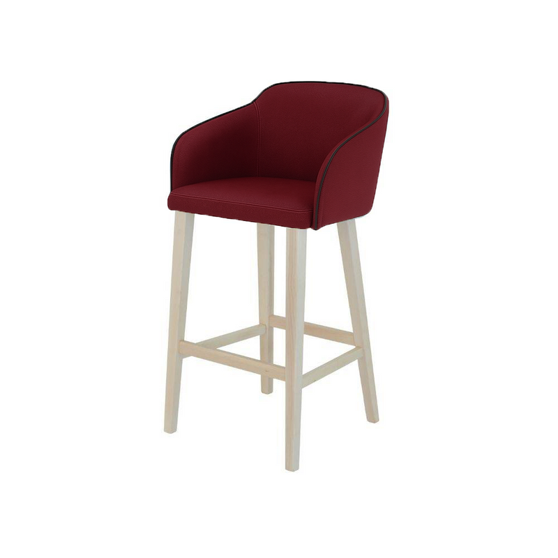 Scaun bar piele GALBENA | model CROCO