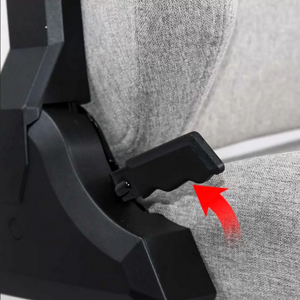 Scaun gaming textil cu cotiere 4D si suport lombar integrat OFF 297 gri - EScaune