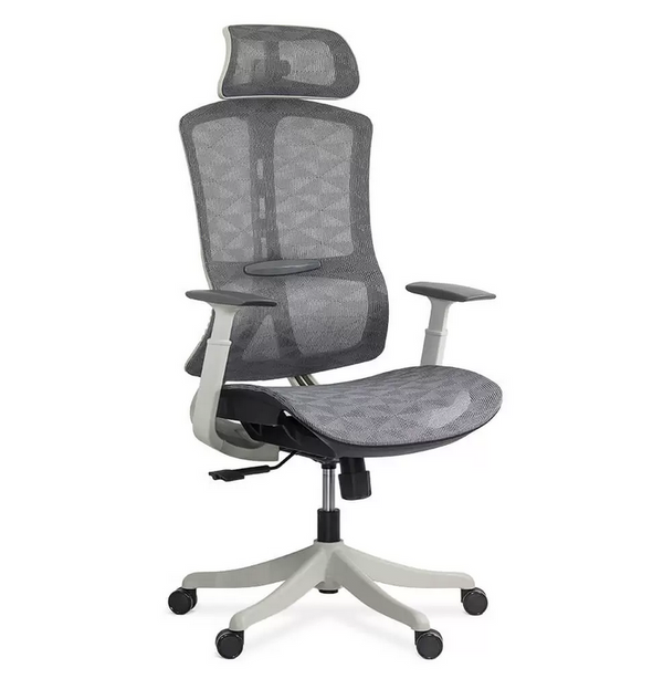 Scaun de birou ergonomic cu tetiera reglabila SYYT 9511 gri - EScaune