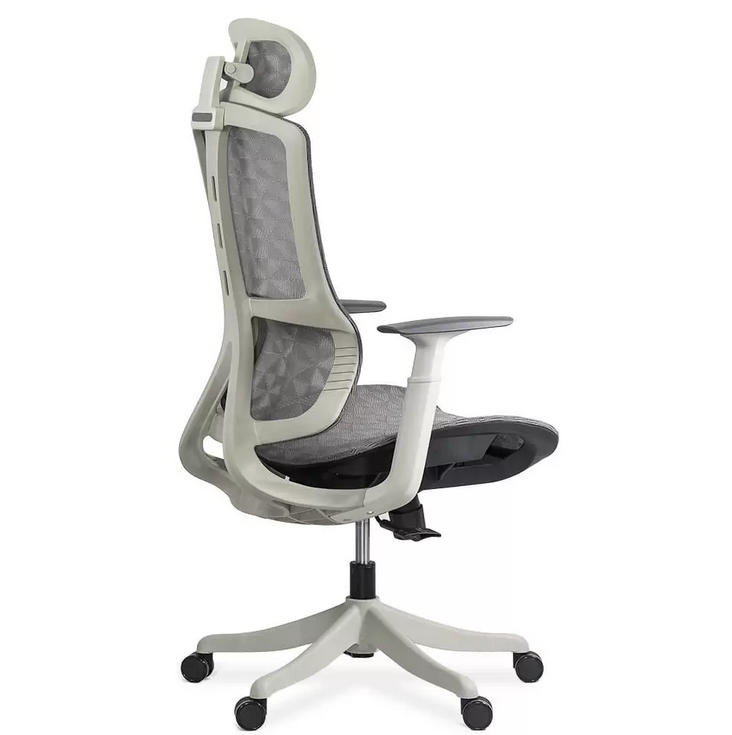 Scaun de birou ergonomic cu tetiera reglabila SYYT 9511 gri - EScaune