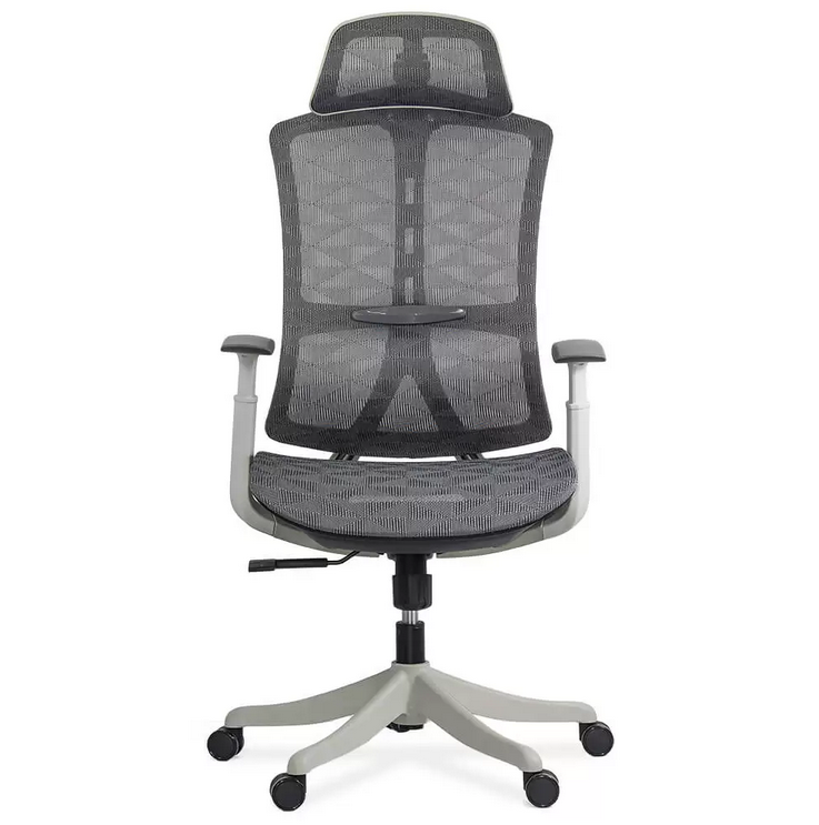 Scaun de birou ergonomic cu tetiera reglabila SYYT 9511 gri - EScaune