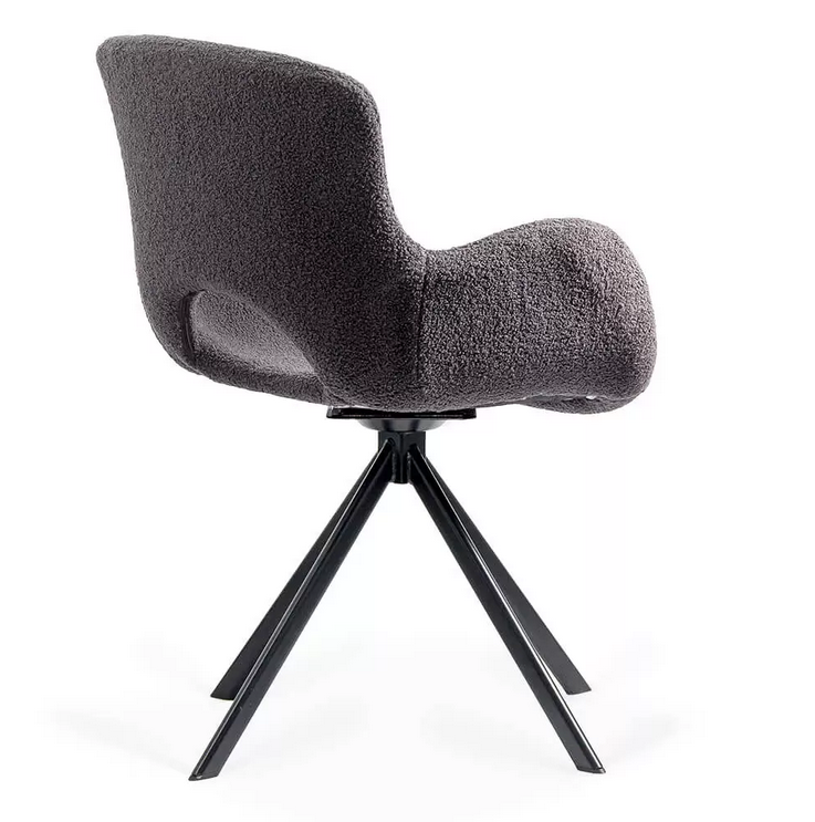 Scaun living rotativ cu sezut textil si cadru metalic BUC 0221 gri - EScaune