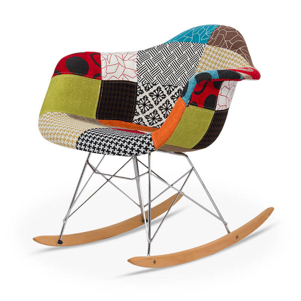 Scaun balansoar design patchwork BUC 243B