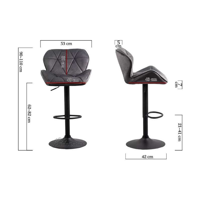 Scaun de bar din catifea ABS 149 - EScaune