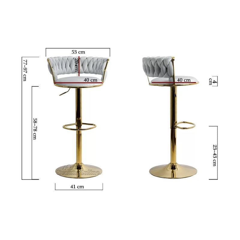 SCAUN DE BAR DIN CATIFEA ABS 118 - EScaune