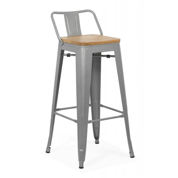 Scaun bar metalic cu spatar ABS124H - EScaune