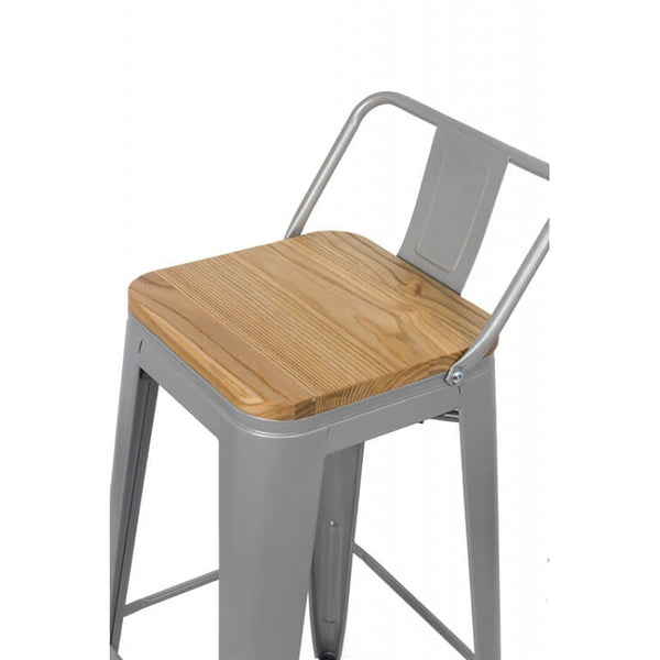 Scaun bar metalic cu spatar ABS124H - EScaune