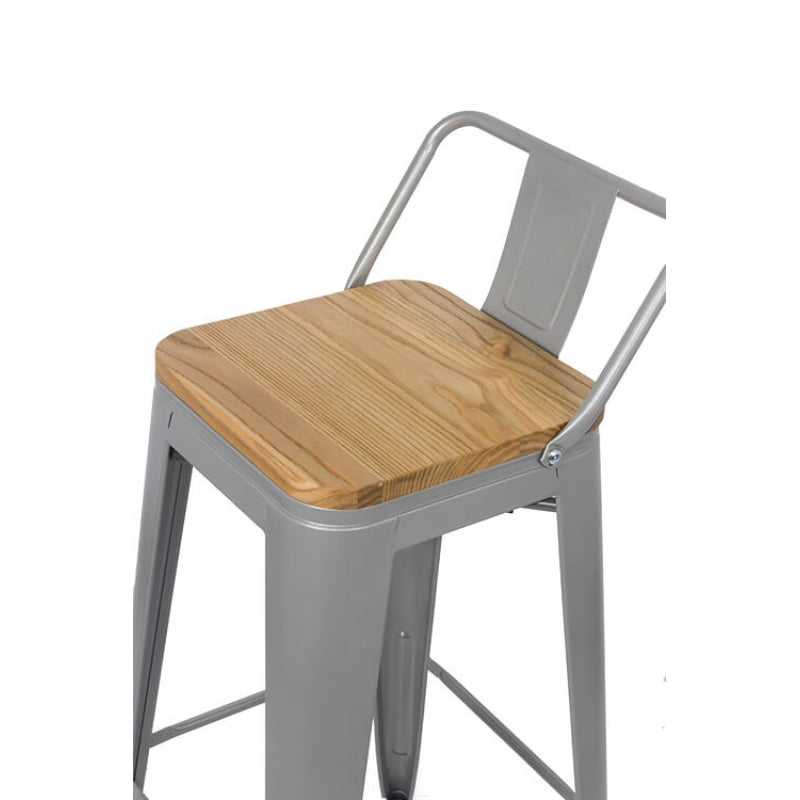 Scaun bar metalic cu spatar ABS124H - EScaune