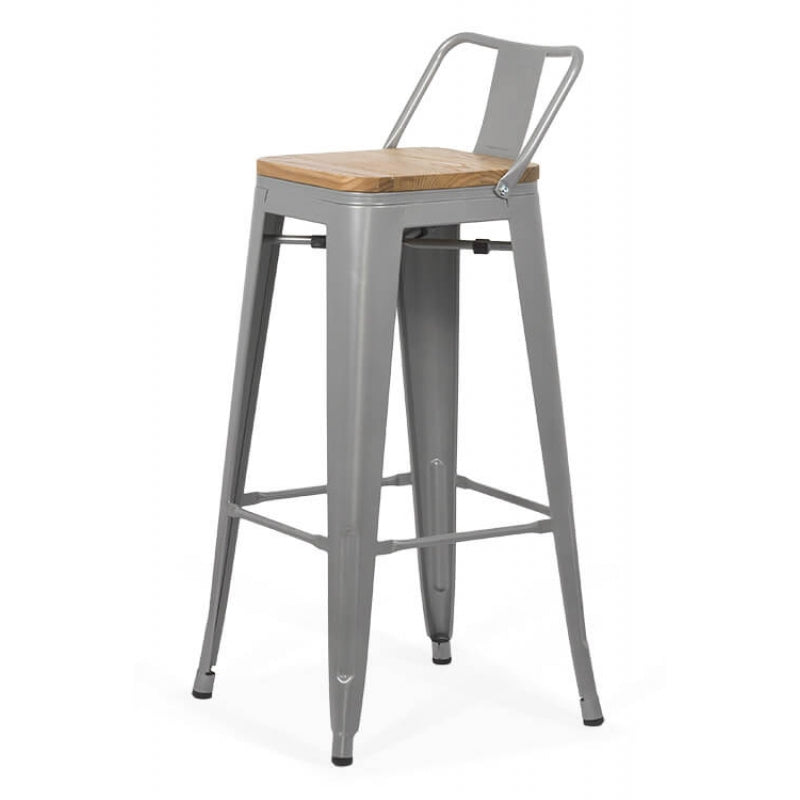 Scaun bar metalic cu spatar ABS124H - EScaune