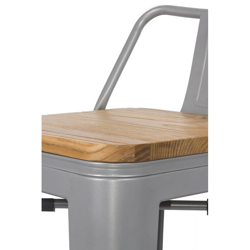 Scaun bar metalic cu spatar ABS124H - EScaune