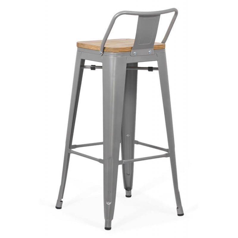 Scaun bar metalic cu spatar ABS124H - EScaune