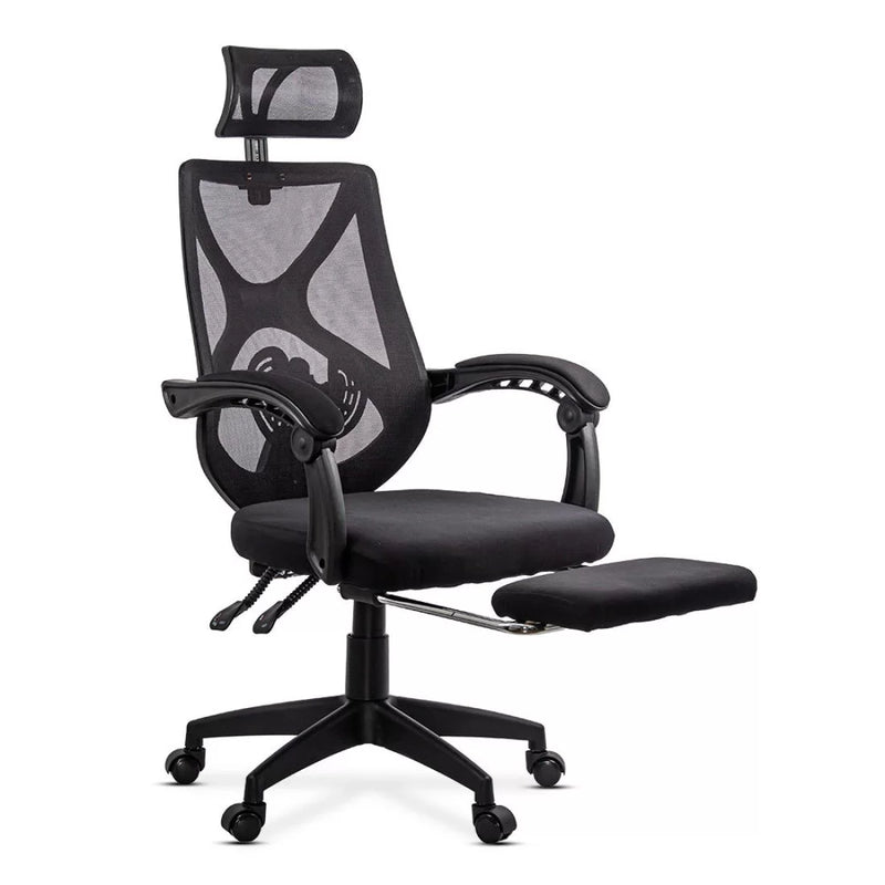 Scaun de birou din mesh cu suport pentru picioare OFF 636 negru - EScaune