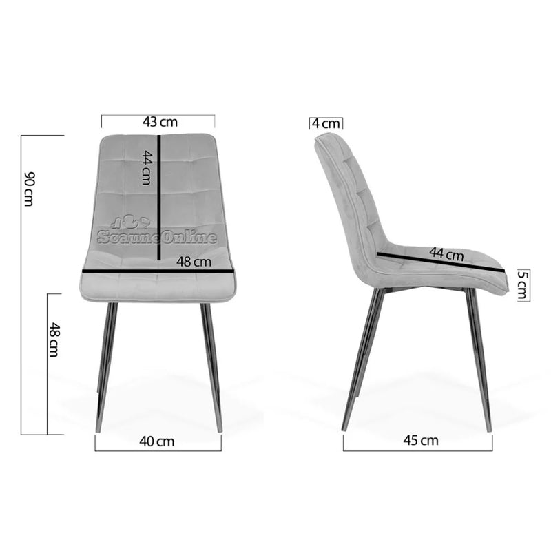 Scaun dining din catifea BUC 252 - EScaune