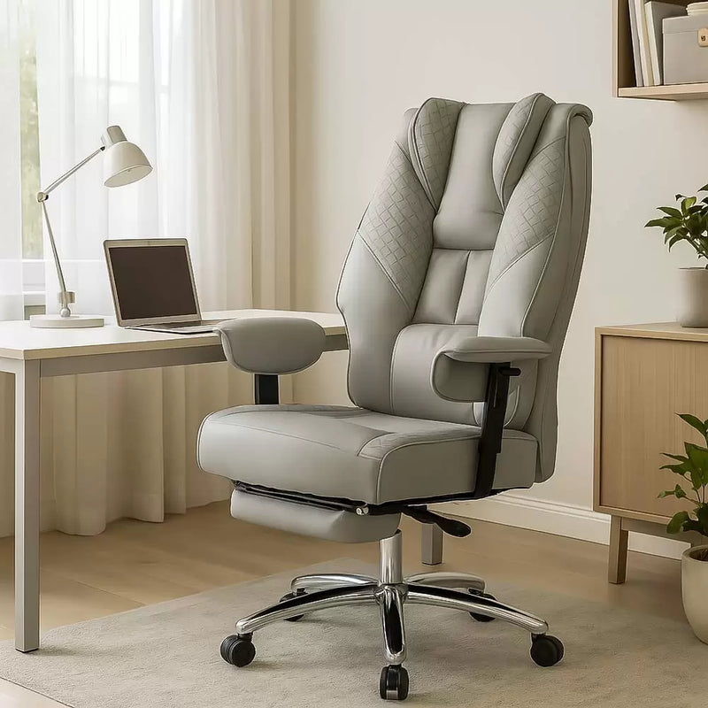 Scaun directorial din piele ecologica cu baza metalica OFF 421 - EScaune