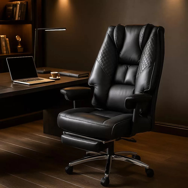 Scaun directorial din piele ecologica cu baza metalica OFF 421 - EScaune