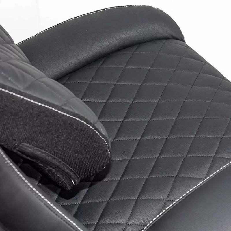 Scaun directorial negru OFF 651 din piele ecologica cu suport lombar si tetiera reglabila - EScaune