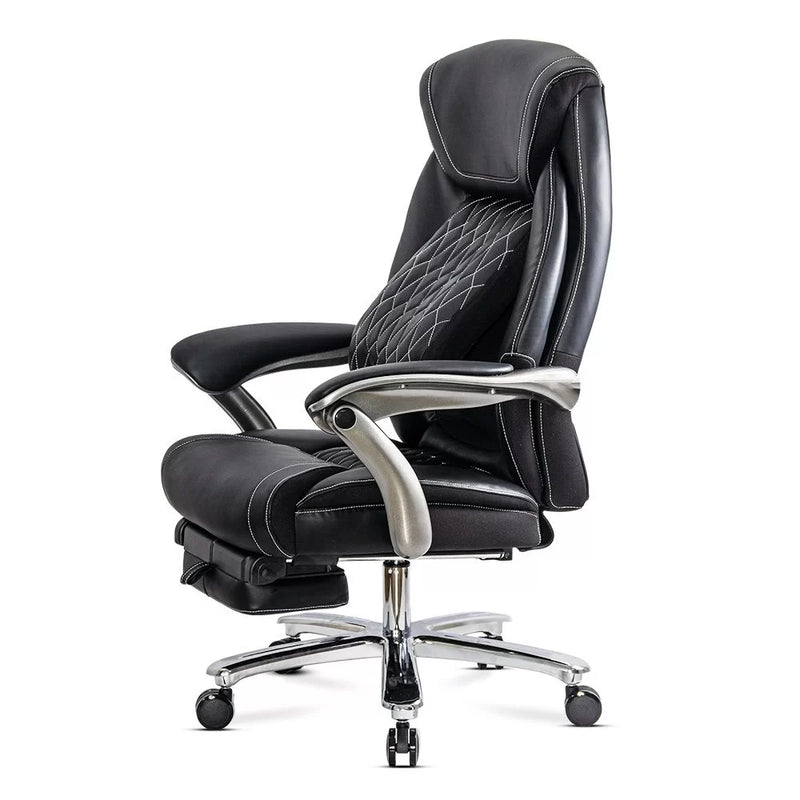 Scaun directorial negru piele ecologica suport lombar OFF 950