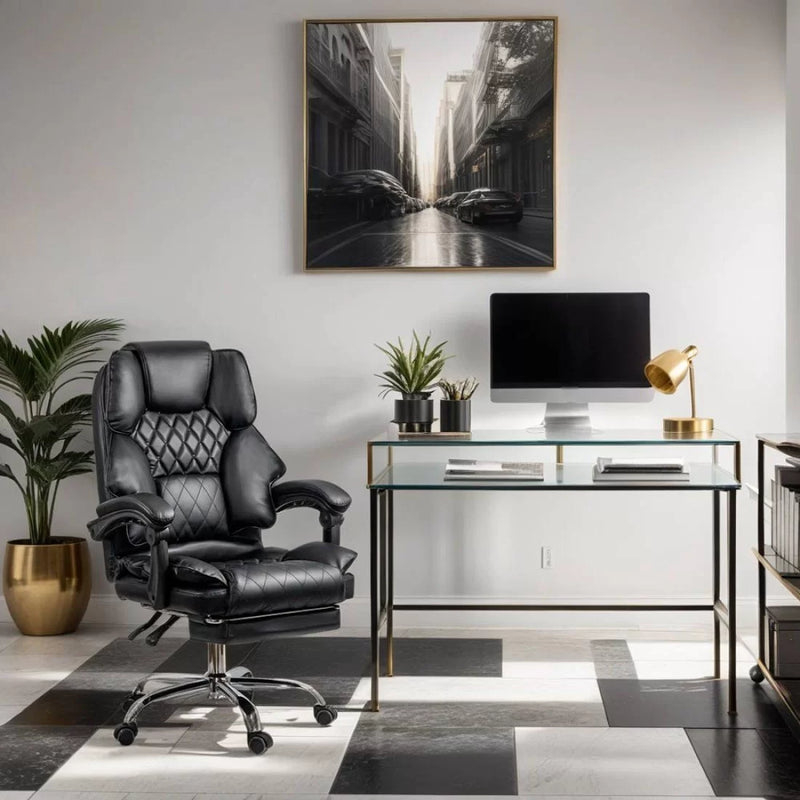 Scaun directorial elegant cu suport pentru picioare OFF 411 - EScaune